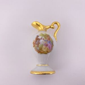 limoges France, Courting Couple Miniature Pitcher